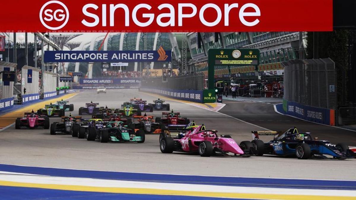 Instante de un Gran Premio de la W Series disputado en Singapur donde participó la piloto española Marta García.