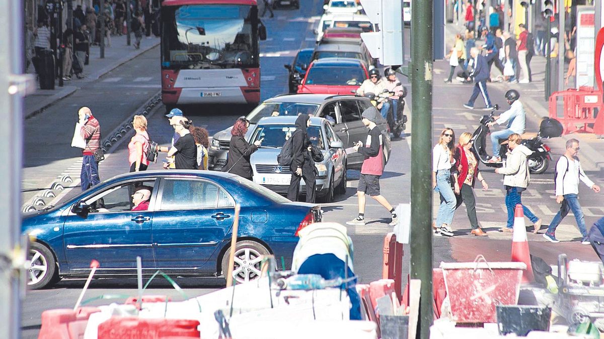 Las obras de movilidad en el eje entre Gran Vía, Teniente Flomesta y Plano de San Francisco.