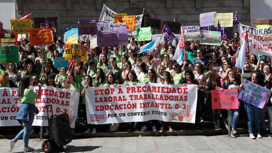 Huelga de educadores de escuelas infantiles en Galicia: así ha sido en Vigo