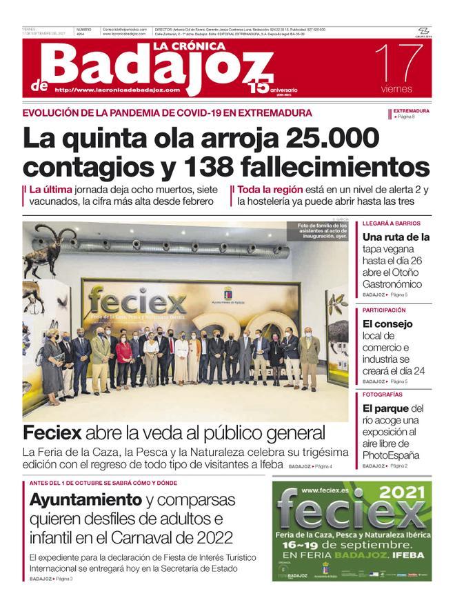 Consulta la portada correspondiente al día 17 de septiembre del 2021