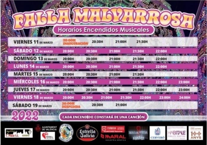 Horarios de encendidos