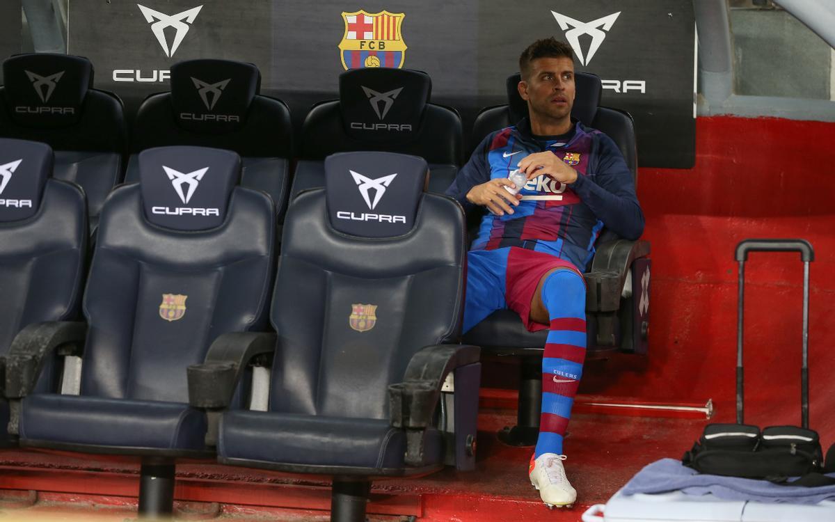 Piqué no era suplente desde abril de 2019