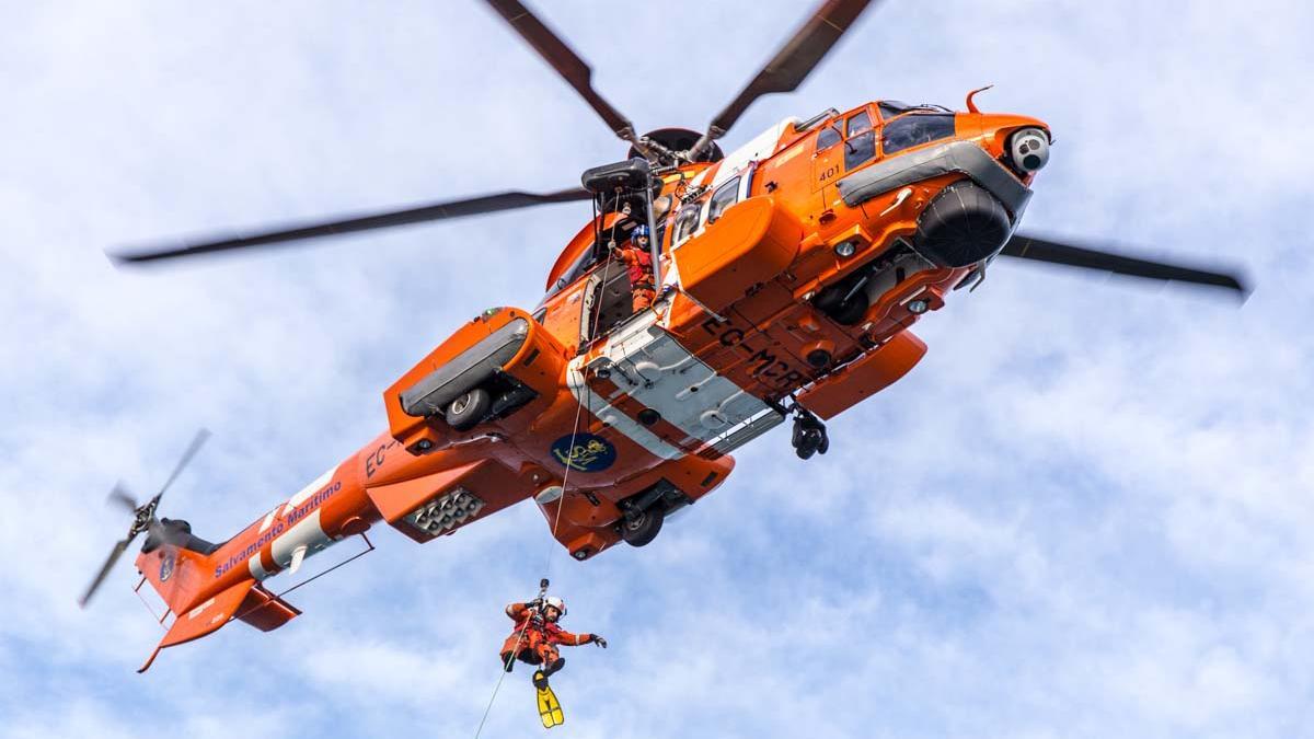 Imagen de un helicóptero de Salvamento Marítimo.