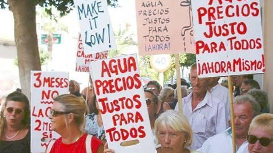 Imagen de archivo de protestas para exigir agua potable.