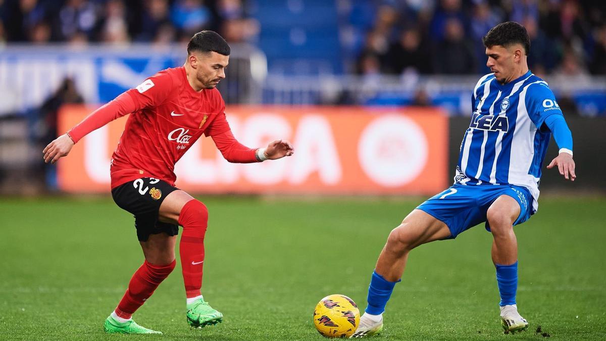 Radonjic durante el partido ante el Alavés en Mendizorroza