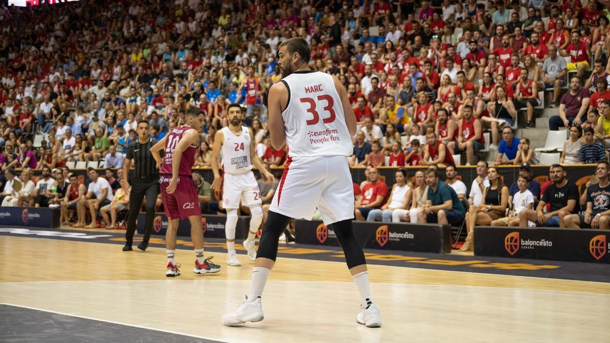 Gasol, en un moment del partit