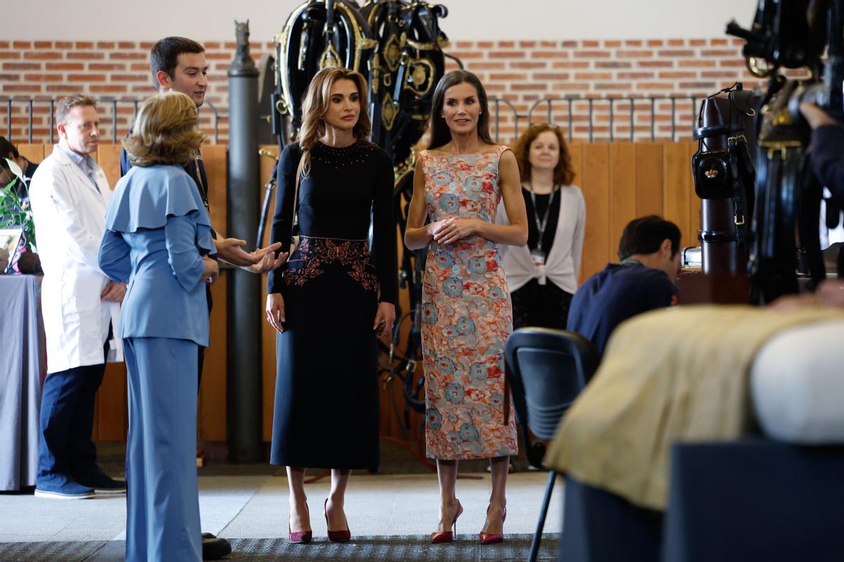 Letizia y Rania de Jordania, encuentro en Madrid