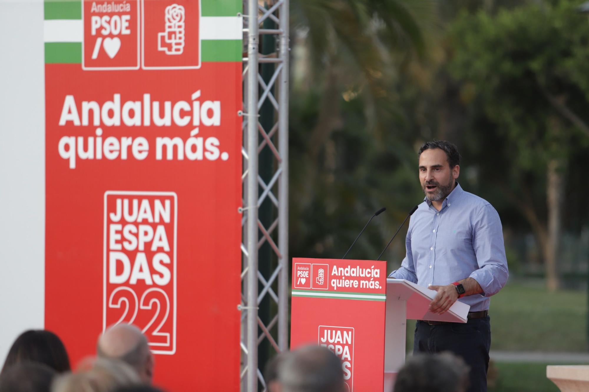 Acto de Juan Espadas, candidato del PSOE a las elecciones andaluzas, en Málaga