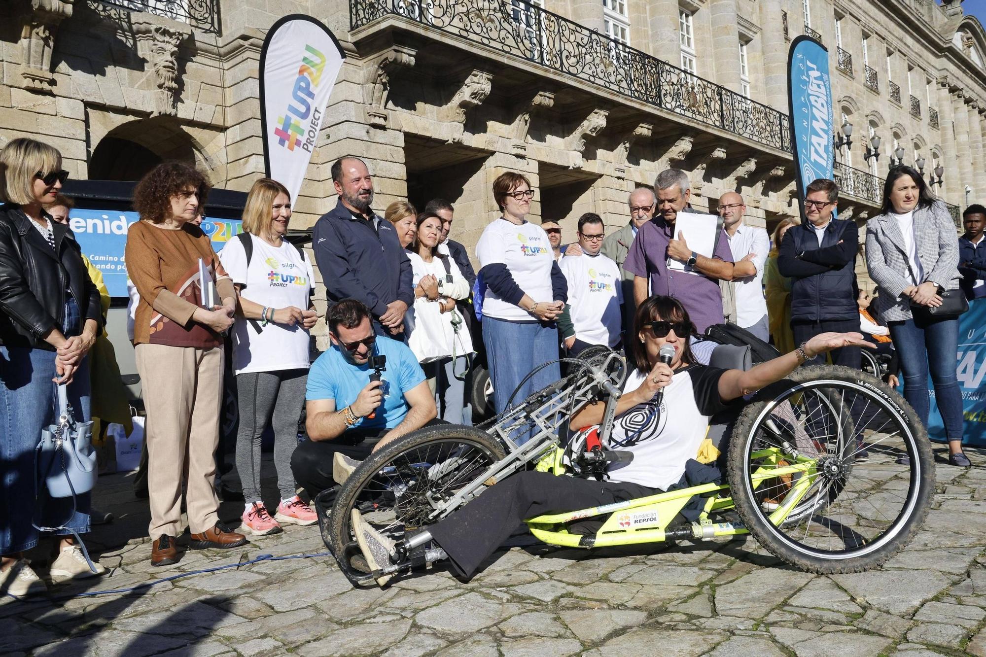 Vicente del Bosque e Irene Villa, en Santiago con el Camino de Valores por la inclusión