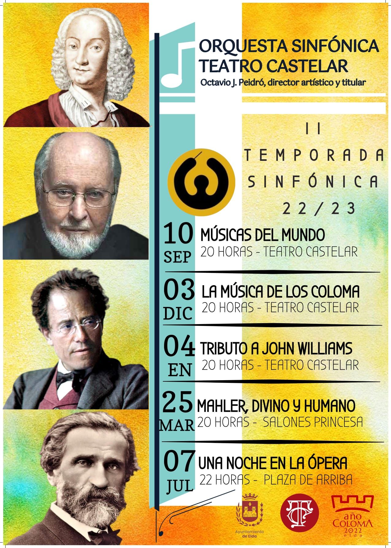 Programación de la Orquesta Sinfónica Teatro Castelar.