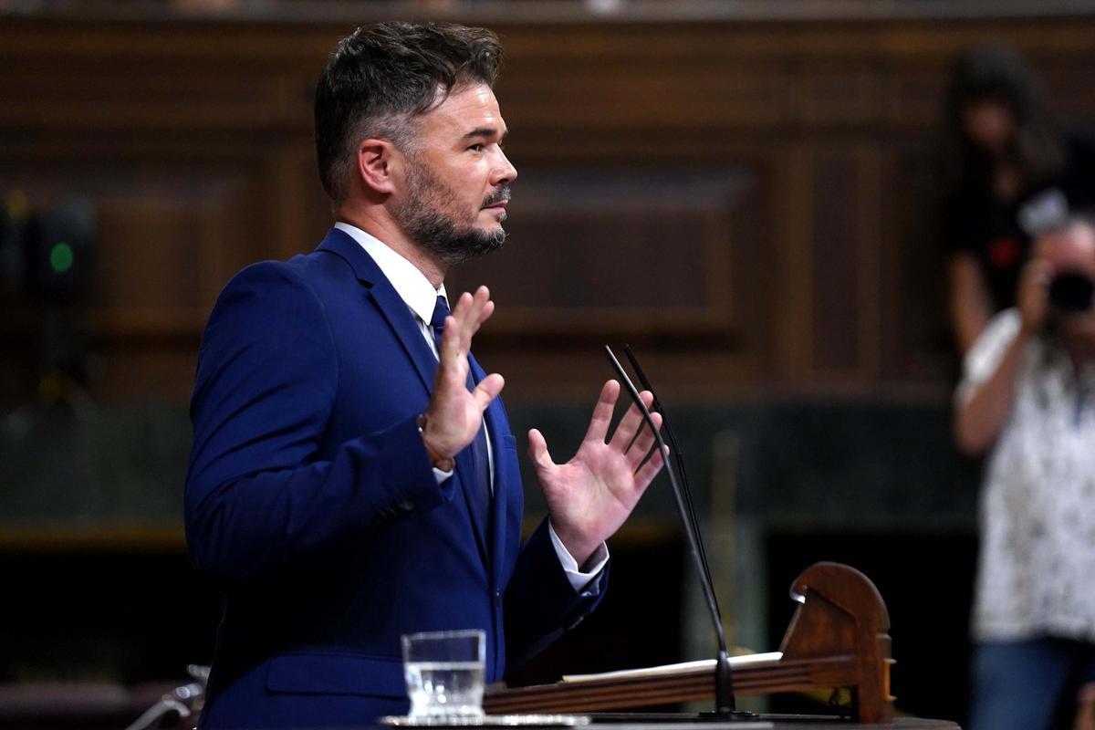 Rufián a Feijóo: «El primer beneficiat de l’amnistia serà l’Estat»