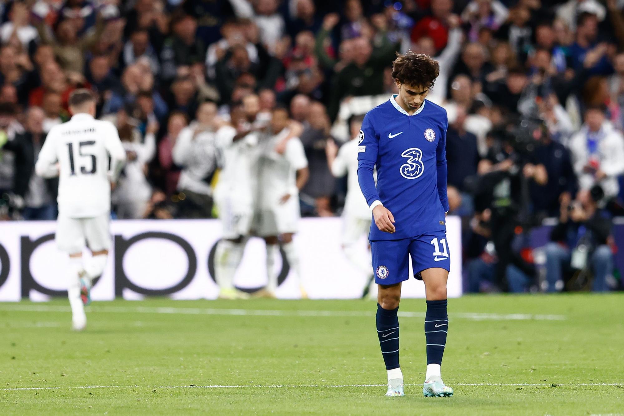 Joao Felix, durante el Real Madrid-Chelsea de Champions disputado la semana pasada en el Bernabéu.