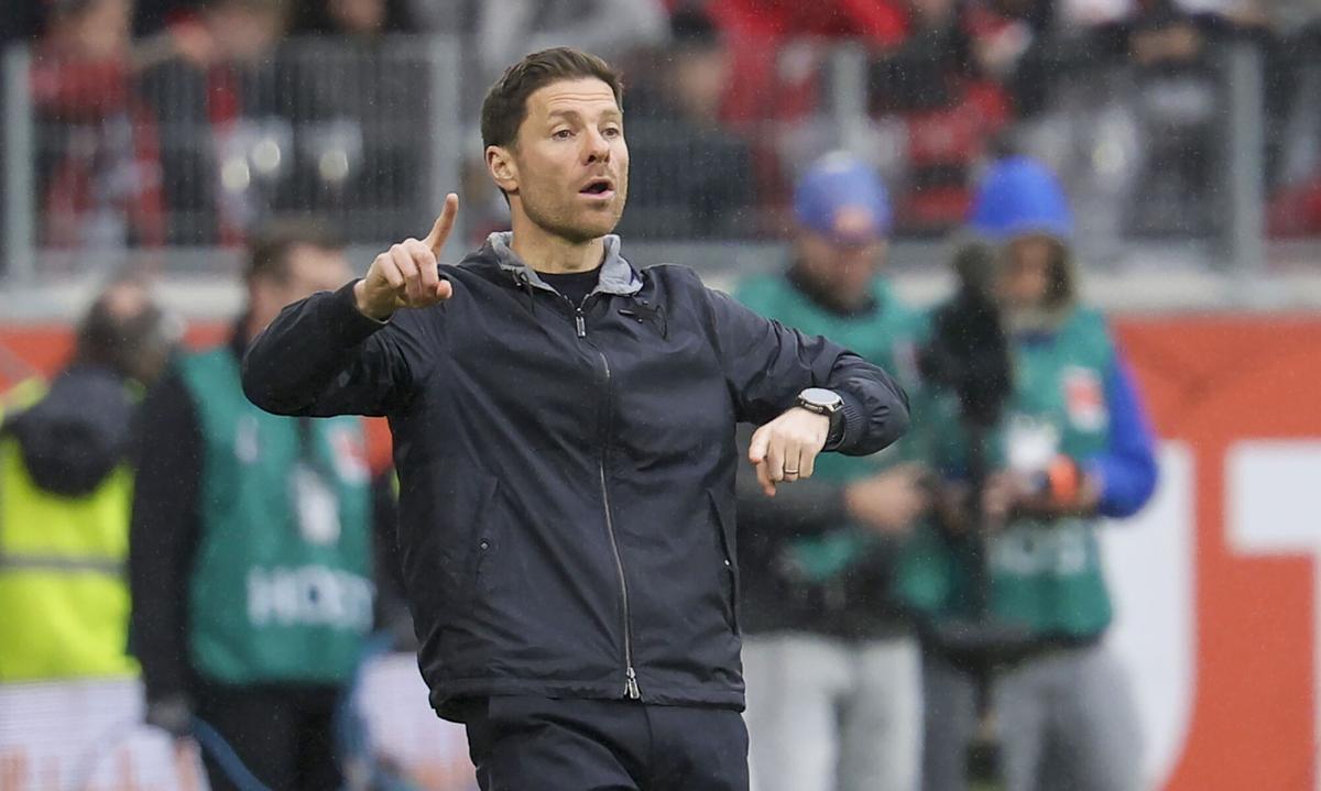 Xabi Alonso, during a match with Bayer Leverkusen.