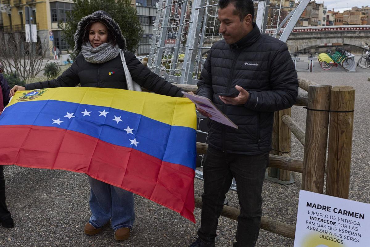 La concentració de veneçolans a Girona en imatges