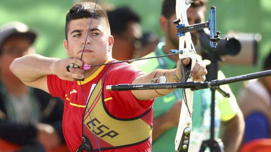 Miguel Alvariño en la ronda individual masculina que se disputa en el Sambódromo, Río de Janeiro (Brasil).