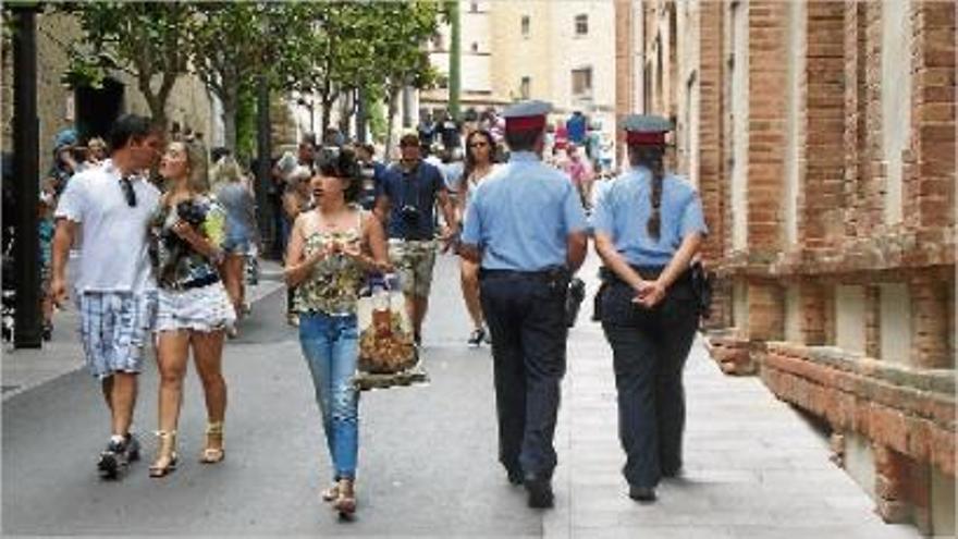 La patrulla habitual de Mossos d&#039;Esquadra a Montserrat, en una imatge d&#039;arxiu