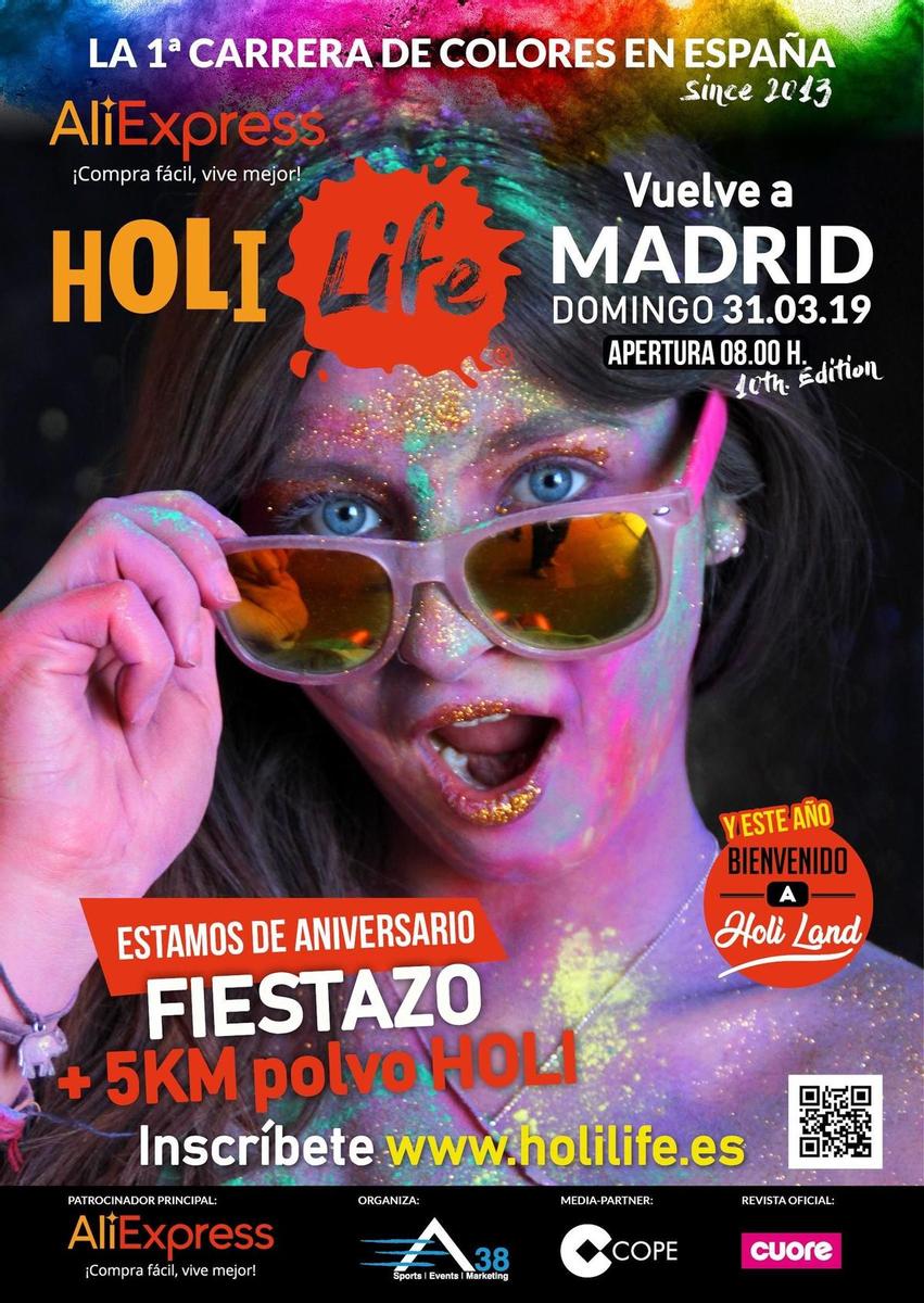 Cartel HOli Life Madrid 2019