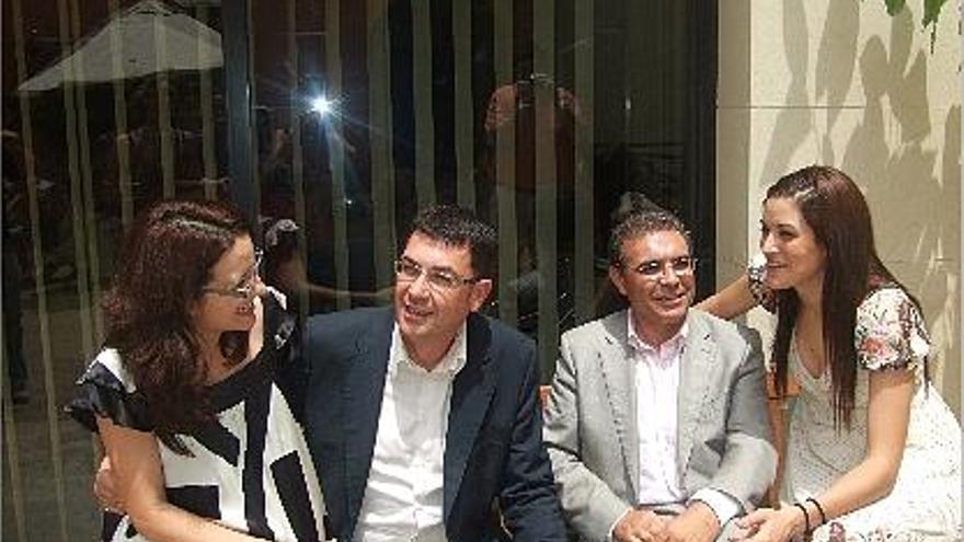 Los diputados de Compromís Mònica Oltra, Enric Morera, Josep Maria Pañella y Mireia Mollà. levante-emv