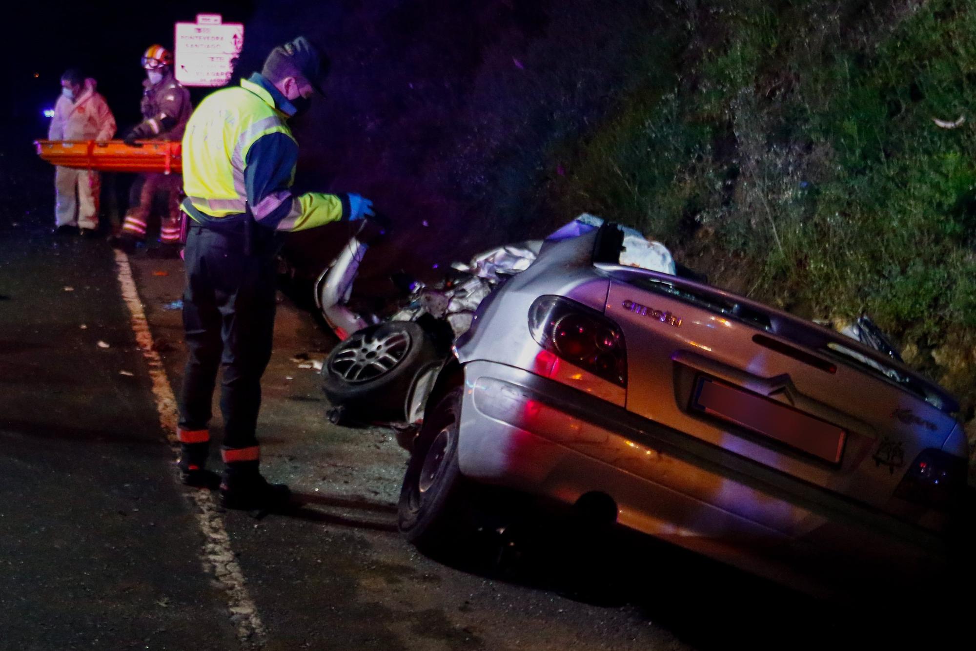 Las imágenes de la tragedia en Caldas | Tres muertos en un accidente de tráfico