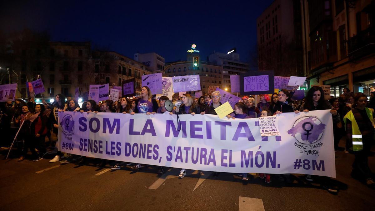 Manifestación en Palma el Día Internacional de la Mujer