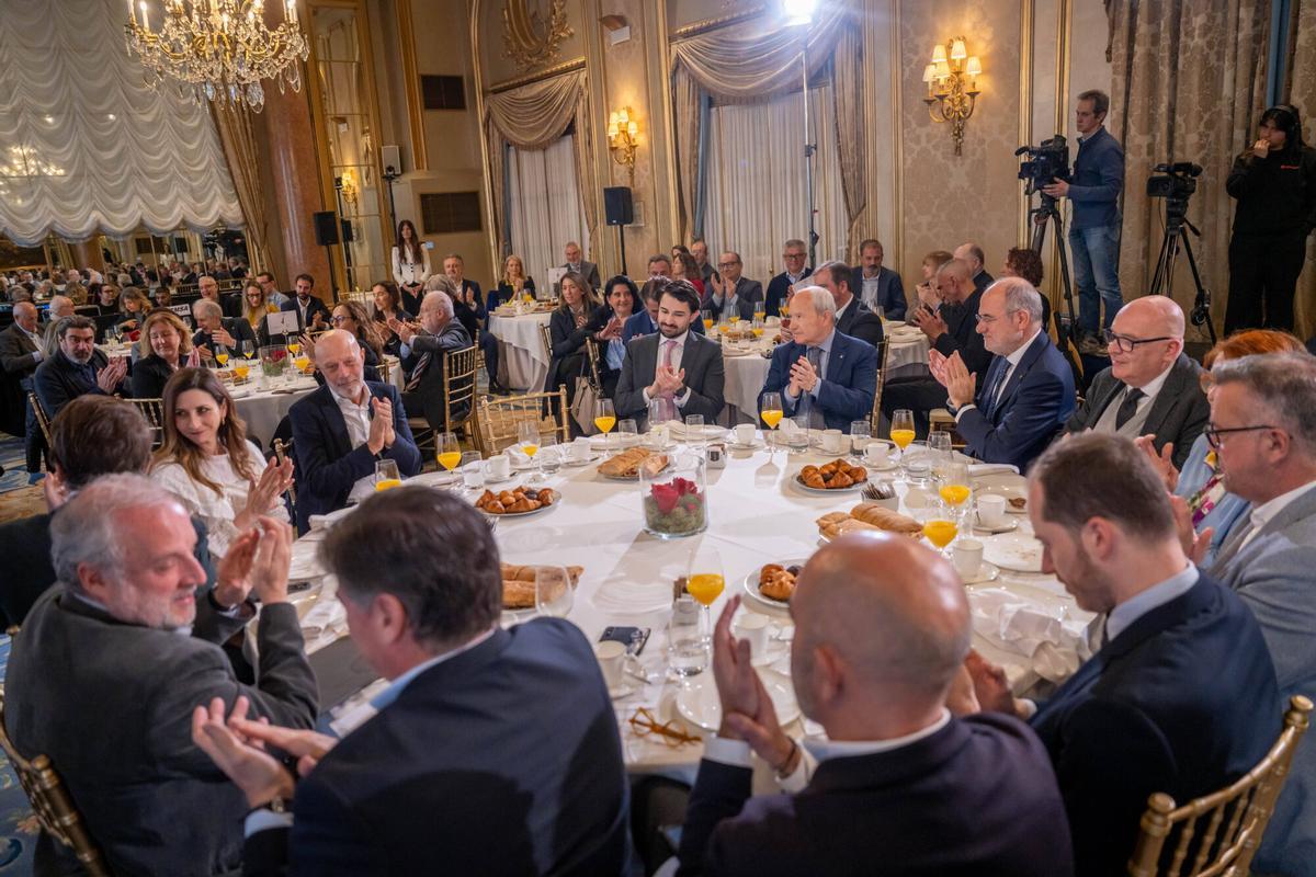 Algunos de los asistentes al coloquio, Fòrum Europa Tribuna Catalunya, en el Hotel Palace de Barcelona
