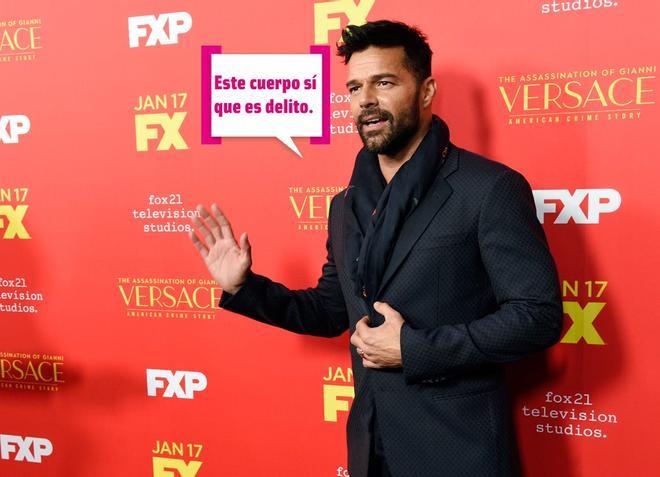 Ricky Martin en la premiere de la película de Versace