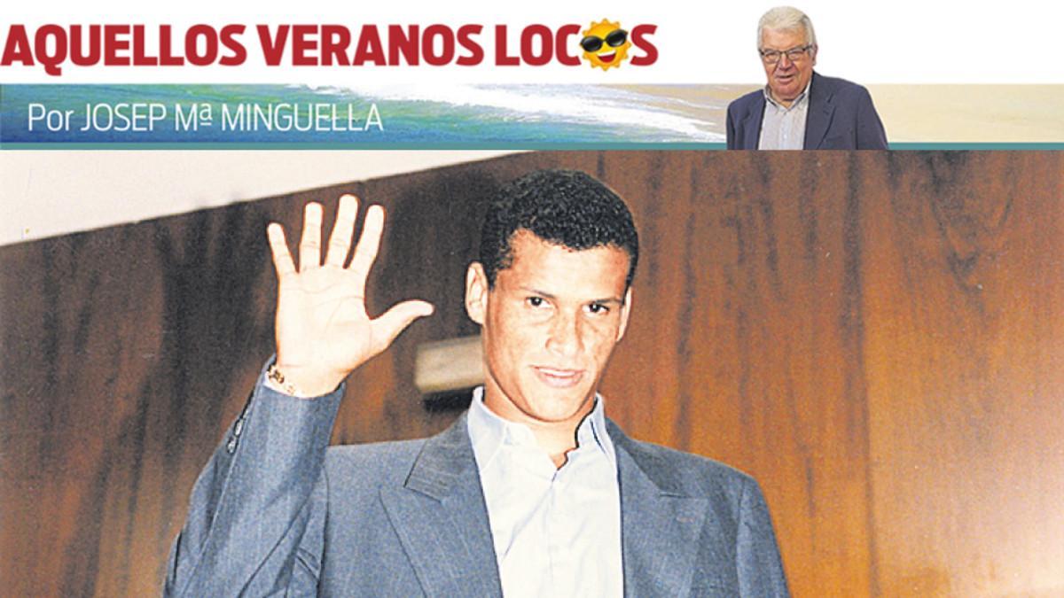 Rivaldo a su llegada al FC Barcelona