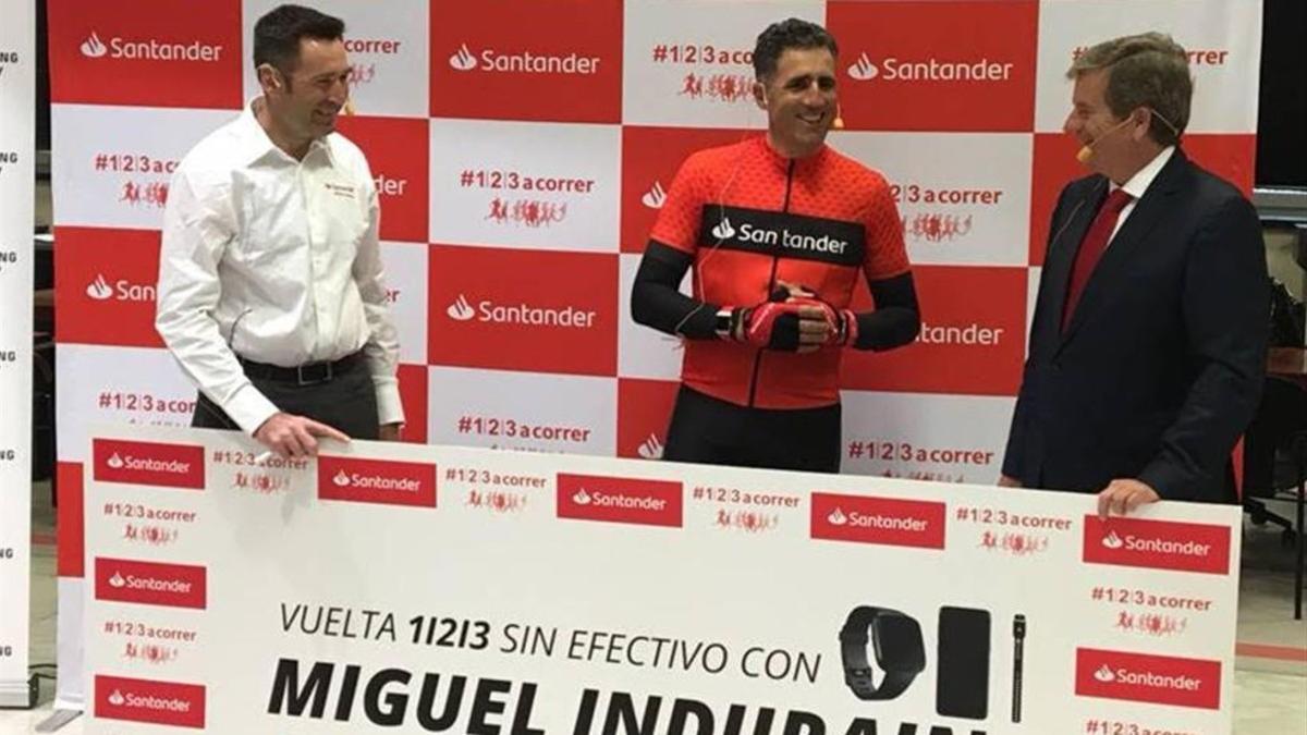 Indurain afronta el reto de Banco Santander