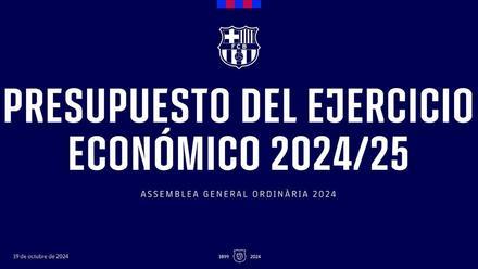 Presupuesto del ejercicio económico del Barça 2024/25