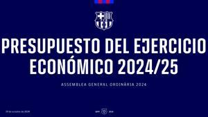 Presupuesto del ejercicio económico del Barça 2024/25