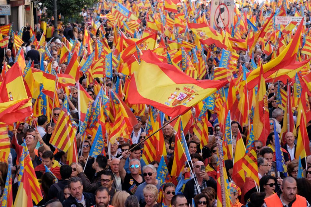 Manifiestación en València contra los 'països catalans'