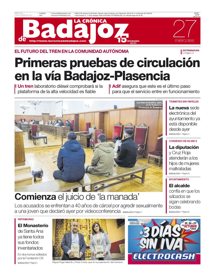 Consulta la portada correspondiente al día 27 de octubre del 2021