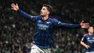 Havertz celebra su gol al Sporting CP