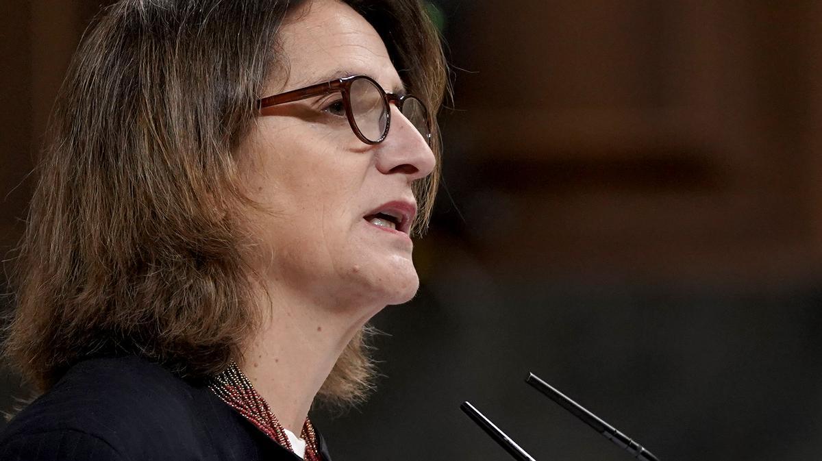 Teresa Ribera en el Congreso de los Diputados.