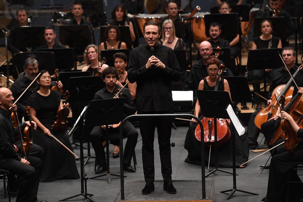 Roberto González-Monjas, en un concierto de la OSG.