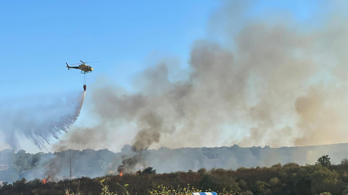 Incendio entre Carbajales y Manzanal del Barco.