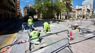 La avenida de la Constitución en Alicante, de nuevo en obras