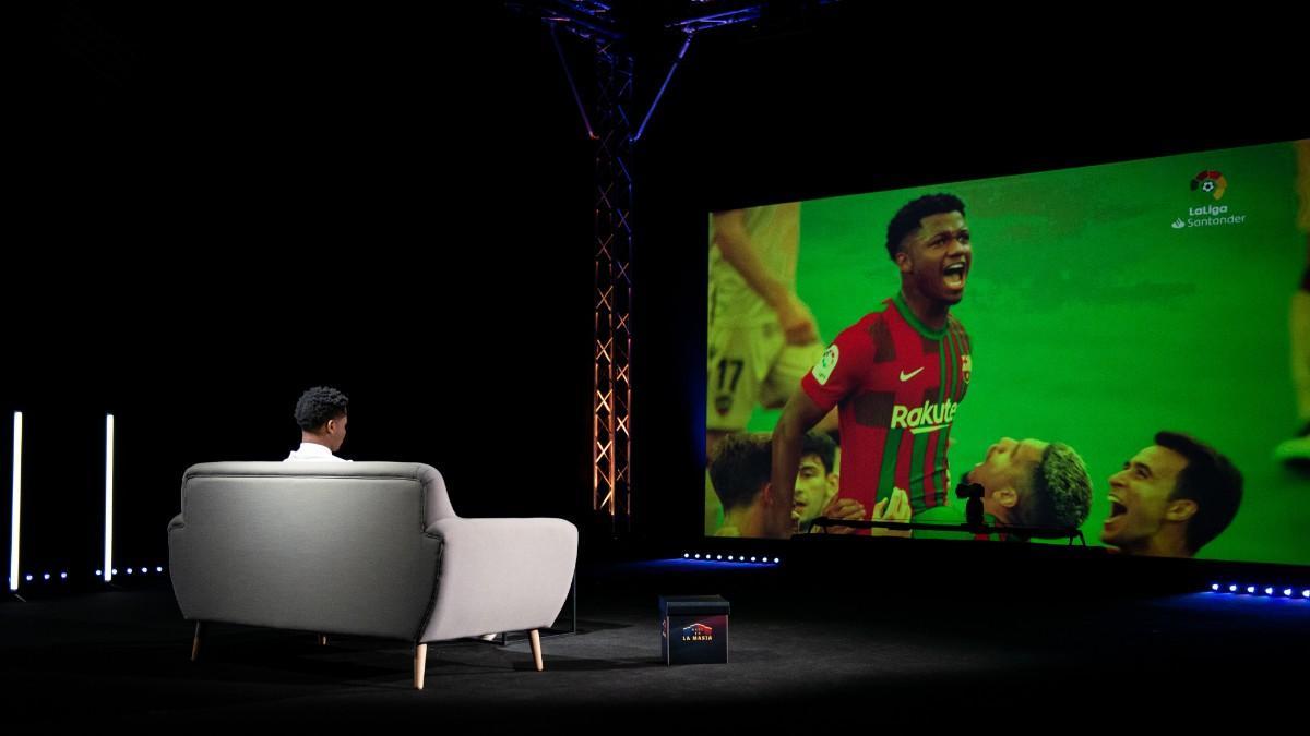 Ansu fue objeto de un reportaje especial en Barça Studios