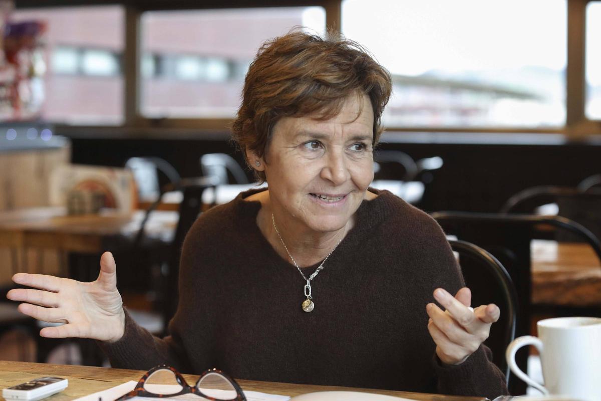 Carmen Moriyón, durante la entrevista.