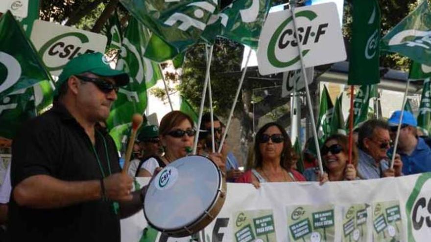 CSI-F retoma las protestas contra el recorte de pagas