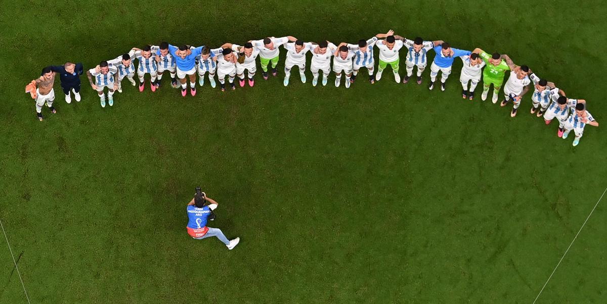 Así celebraron Messi y Argentina el pase a la final Así celebraron Messi y Argentina el pase a la final
