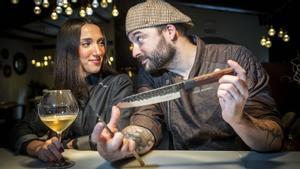 Lara Cerlini y Yordi Martínez, en L’Antiquari Gastronòmic.