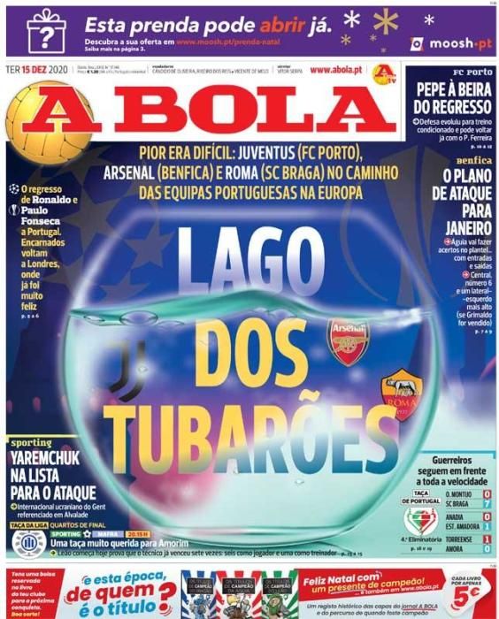 Portada A BOLA martes 15 diciembre 2020