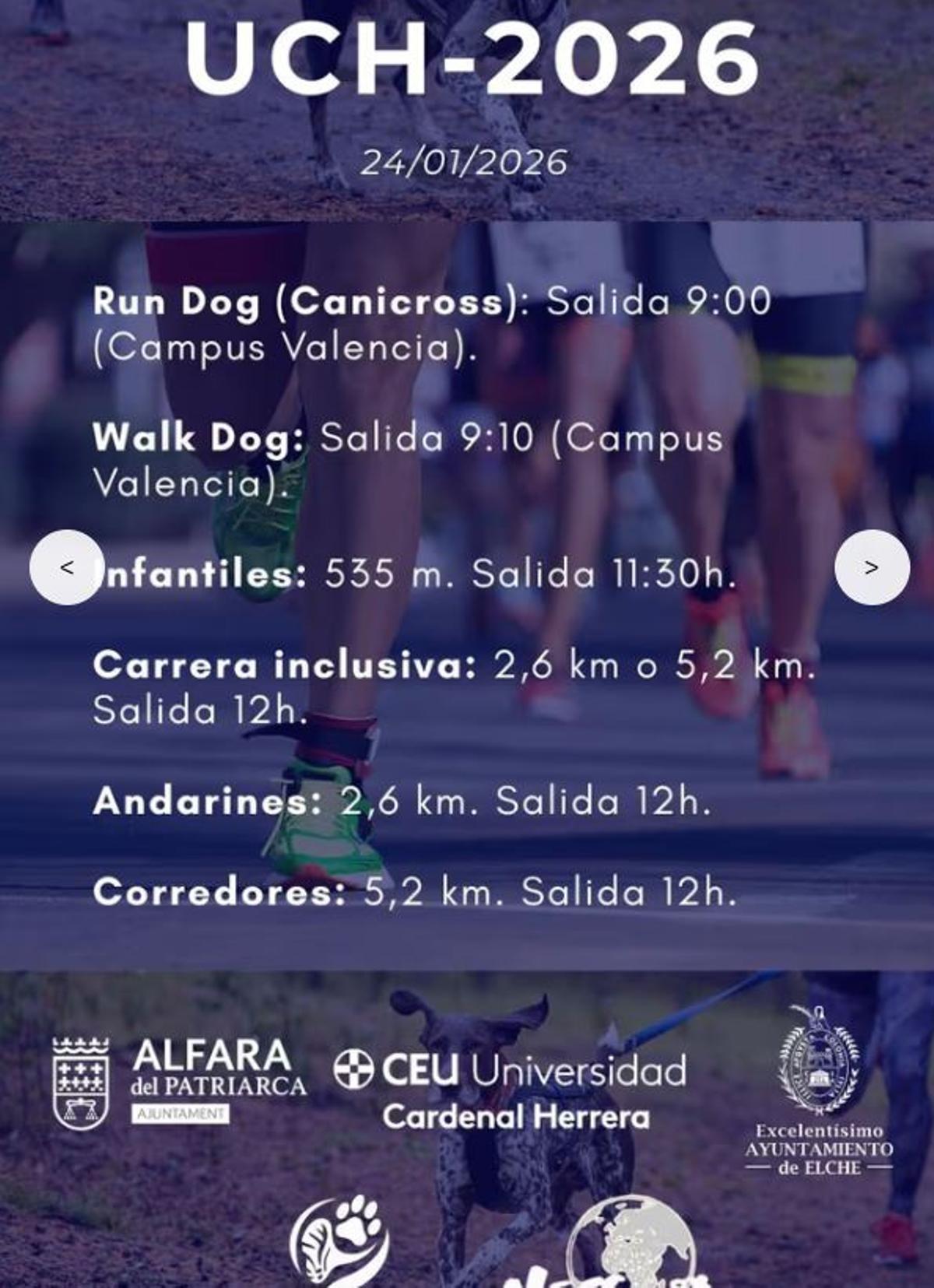 Cartel d ela prueba.