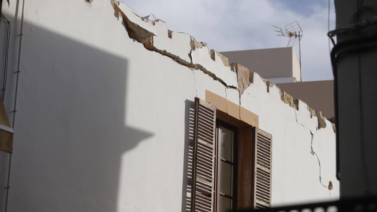 La planta interior de la vivienda colapsó el 26 de febrero.