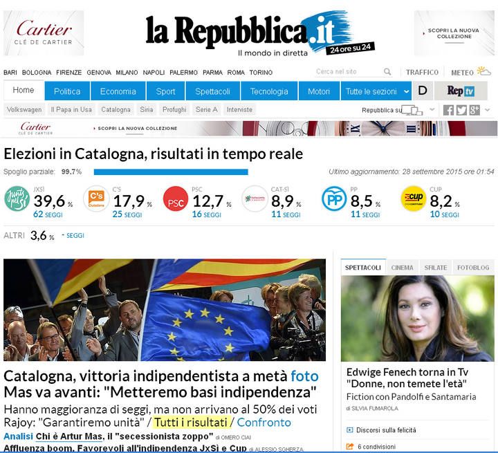 El 27-S, en la prensa internacional