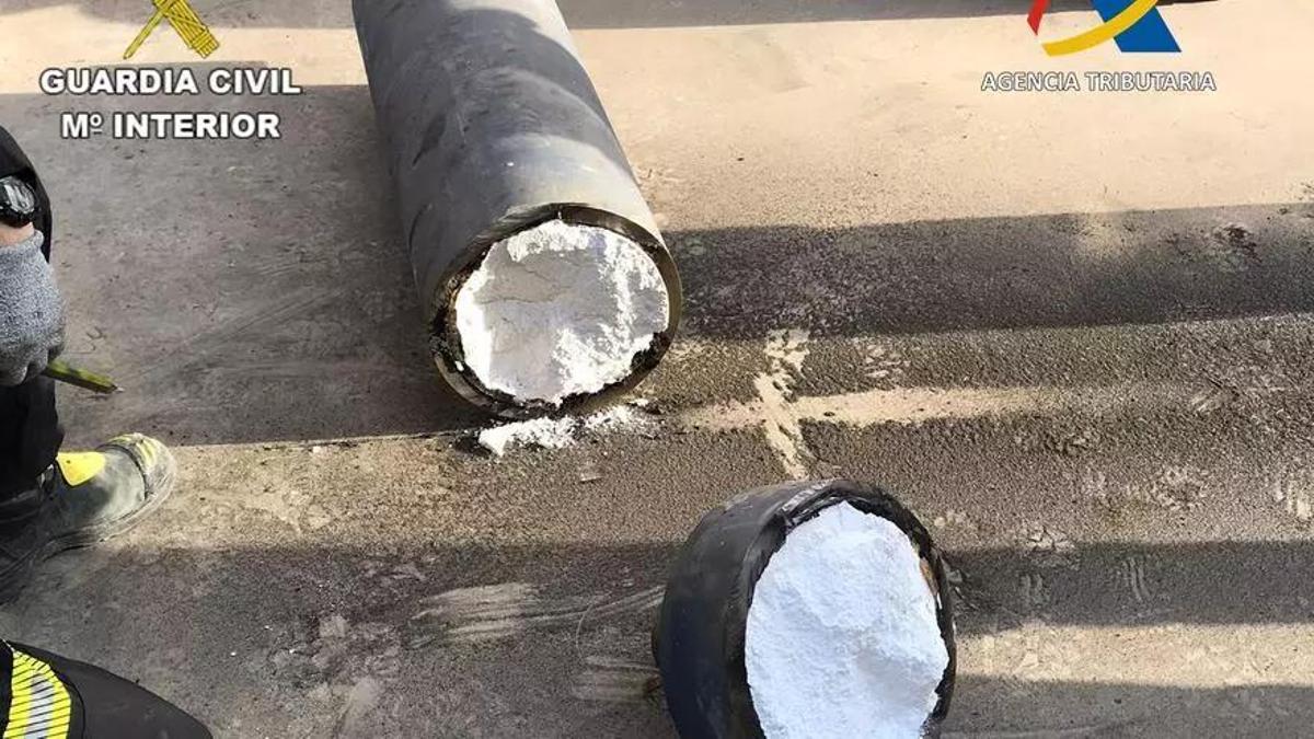 Un cilindro ‘tapadera’ como el que usaron los narcotraficantes de Castellón en 2023.