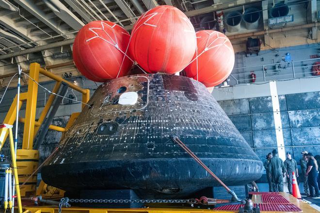 Orion Space Capsule Displayed on USS John P. Murtha in San Diego