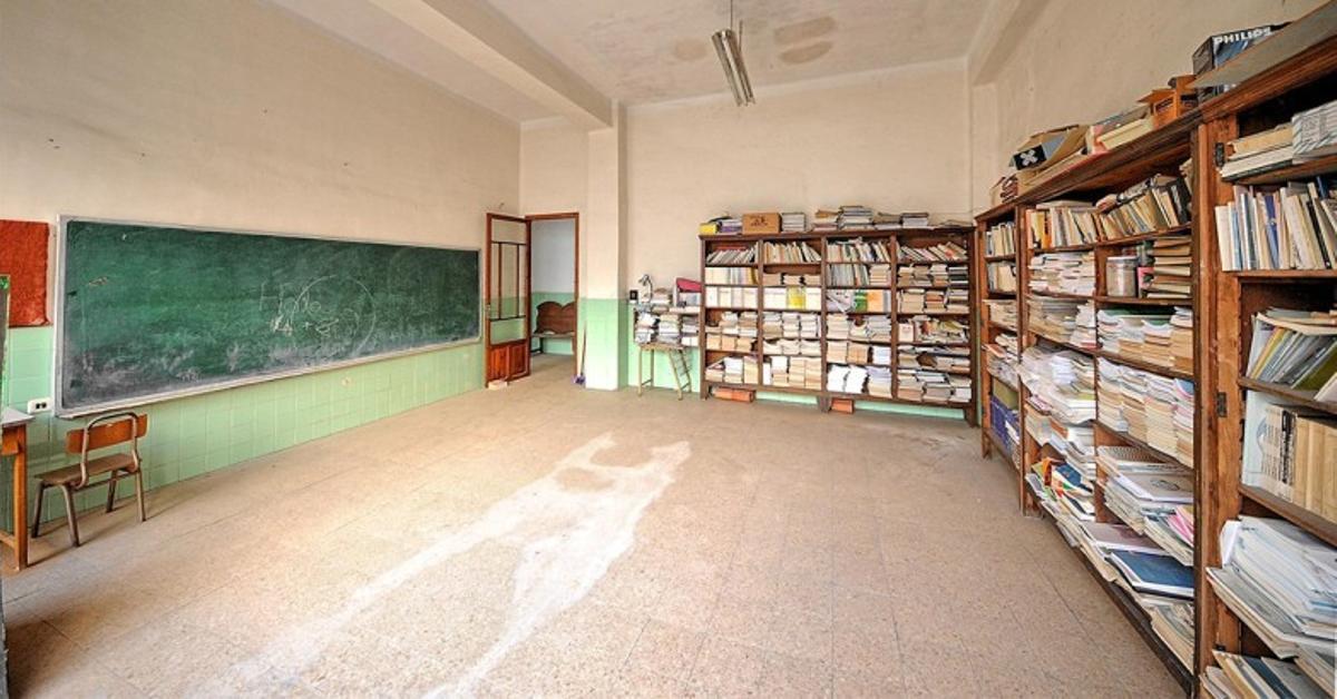 Imagen del colegio por dentro.