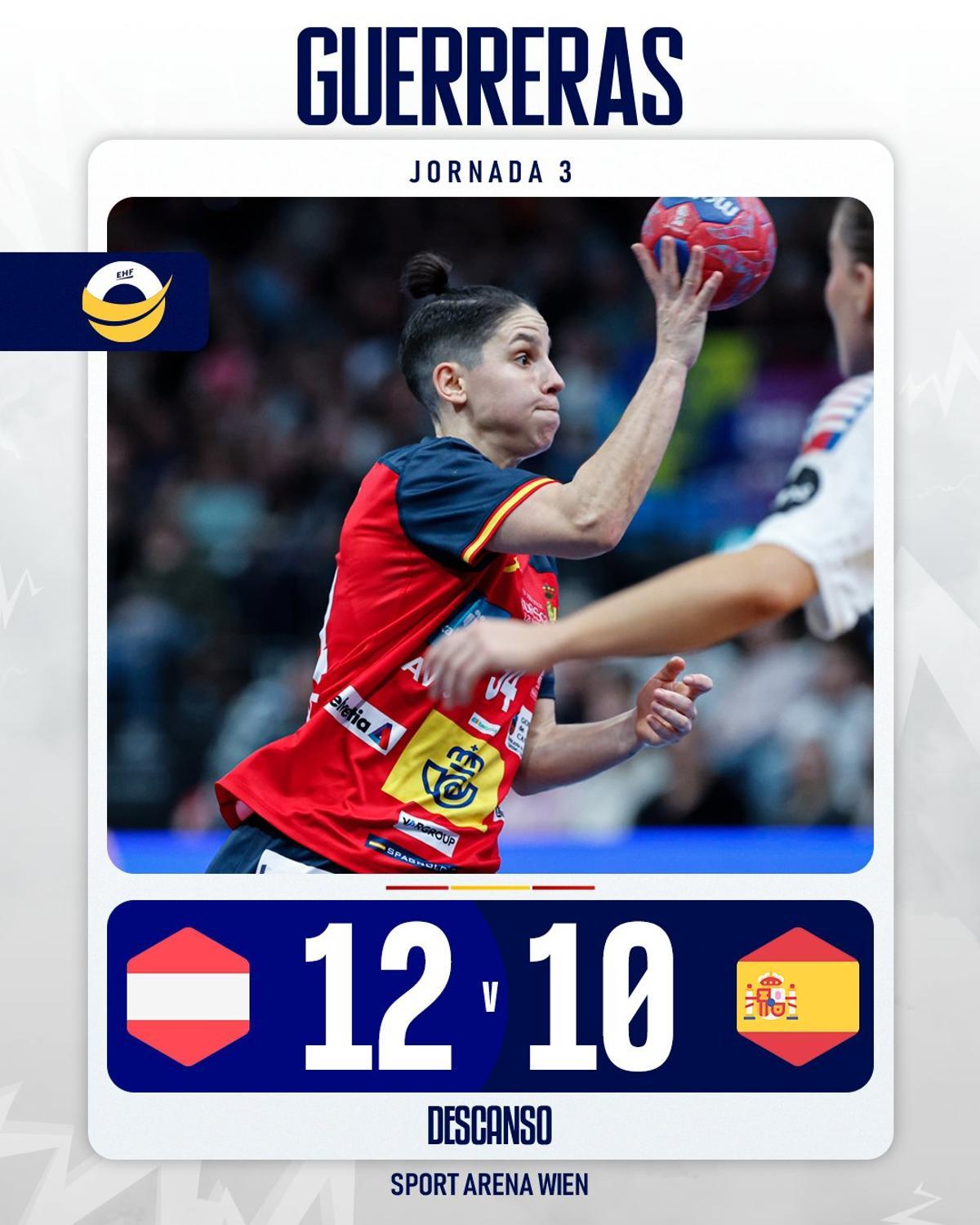 Triunfo de la selección de balonmano contra Austria